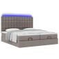 vidaXL Struttura Letto Pouf con Materassi Tortora 180x200cm in Tessuto vidaXL Struttura Letto Pouf con Materassi Tortora 180x200cm in Tessuto