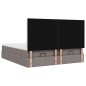 vidaXL Struttura Letto Pouf con Materassi Tortora 180x200cm in Tessuto vidaXL Struttura Letto Pouf con Materassi Tortora 180x200cm in Tessuto