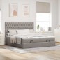 vidaXL Struttura Letto Pouf con Materassi Tortora 180x200cm in Tessuto vidaXL Struttura Letto Pouf con Materassi Tortora 180x200cm in Tessuto