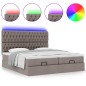 vidaXL Struttura Letto Pouf con Materassi Tortora 180x200cm in Tessuto vidaXL Struttura Letto Pouf con Materassi Tortora 180x200cm in Tessuto
