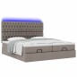 vidaXL Struttura Letto Pouf con Materassi Tortora 180x200cm in Tessuto vidaXL Struttura Letto Pouf con Materassi Tortora 180x200cm in Tessuto