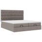 vidaXL Struttura Letto Pouf con Materassi Tortora 180x200cm in Tessuto vidaXL Struttura Letto Pouf con Materassi Tortora 180x200cm in Tessuto