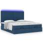 vidaXL Struttura Letto Pouf con Materassi Blu 180x200cm in Tessuto vidaXL Struttura Letto Pouf con Materassi Blu 180x200cm in Tessuto