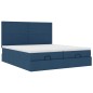 vidaXL Struttura Letto Pouf con Materassi Blu 180x200cm in Tessuto vidaXL Struttura Letto Pouf con Materassi Blu 180x200cm in Tessuto