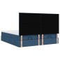 vidaXL Struttura Letto Pouf con Materassi Blu 180x200cm in Tessuto vidaXL Struttura Letto Pouf con Materassi Blu 180x200cm in Tessuto