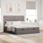 vidaXL Struttura Letto Pouf con Materassi Tortora 180x200cm in Tessuto vidaXL Struttura Letto Pouf con Materassi Tortora 180x200cm in Tessuto