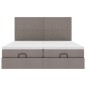 vidaXL Struttura Letto Pouf con Materassi Tortora 180x200cm in Tessuto vidaXL Struttura Letto Pouf con Materassi Tortora 180x200cm in Tessuto