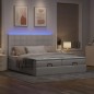 vidaXL Struttura Letto Pouf con Materassi Tortora 180x200cm in Tessuto vidaXL Struttura Letto Pouf con Materassi Tortora 180x200cm in Tessuto