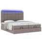 vidaXL Struttura Letto Pouf con Materassi Tortora 180x200cm in Tessuto vidaXL Struttura Letto Pouf con Materassi Tortora 180x200cm in Tessuto
