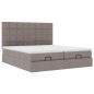 vidaXL Struttura Letto Pouf con Materassi Tortora 180x200cm in Tessuto vidaXL Struttura Letto Pouf con Materassi Tortora 180x200cm in Tessuto