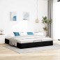 vidaXL Struttura Letto Pouf senza Materasso Nero 180x200 cm in Tessuto