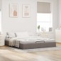 vidaXL Struttura Letto Pouf senza Materasso Tortora 160x200cm Tessuto vidaXL Struttura Letto Pouf senza Materasso Tortora 160x200cm Tessuto