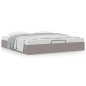 vidaXL Struttura Letto Pouf senza Materasso Tortora 160x200cm Tessuto vidaXL Struttura Letto Pouf senza Materasso Tortora 160x200cm Tessuto