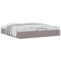 vidaXL Struttura Letto Pouf senza Materasso Tortora 160x200cm Tessuto vidaXL Struttura Letto Pouf senza Materasso Tortora 160x200cm Tessuto