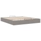 vidaXL Struttura Letto Pouf senza Materasso Tortora 160x200cm Tessuto vidaXL Struttura Letto Pouf senza Materasso Tortora 160x200cm Tessuto
