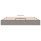 vidaXL Struttura Letto Pouf senza Materasso Tortora 160x200cm Tessuto vidaXL Struttura Letto Pouf senza Materasso Tortora 160x200cm Tessuto