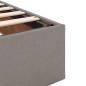vidaXL Struttura Letto Pouf senza Materasso Tortora 160x200cm Tessuto vidaXL Struttura Letto Pouf senza Materasso Tortora 160x200cm Tessuto