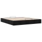 vidaXL Struttura Letto Pouf senza Materasso Nero 160x200 cm in Tessuto vidaXL Struttura Letto Pouf senza Materasso Nero 160x200 cm in Tessuto