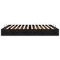 vidaXL Struttura Letto Pouf senza Materasso Nero 160x200 cm in Tessuto vidaXL Struttura Letto Pouf senza Materasso Nero 160x200 cm in Tessuto