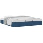 vidaXL Struttura Letto Pouf senza Materasso Blu 180x200cm in Tessuto vidaXL Struttura Letto Pouf senza Materasso Blu 180x200cm in Tessuto