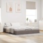 vidaXL Struttura Letto Pouf senza Materasso Tortora 180x200 cm Tessuto vidaXL Struttura Letto Pouf senza Materasso Tortora 180x200 cm Tessuto