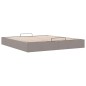 vidaXL Struttura Letto Pouf senza Materasso Tortora 180x200 cm Tessuto vidaXL Struttura Letto Pouf senza Materasso Tortora 180x200 cm Tessuto