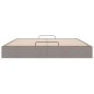 vidaXL Struttura Letto Pouf senza Materasso Tortora 180x200 cm Tessuto vidaXL Struttura Letto Pouf senza Materasso Tortora 180x200 cm Tessuto