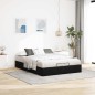 vidaXL Struttura Letto Pouf senza Materasso Nero 140x190 cm in Velluto vidaXL Struttura Letto Pouf senza Materasso Nero 140x190 cm in Velluto
