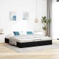 vidaXL Struttura Letto Pouf senza Materasso Nero 160x200 cm in Velluto vidaXL Struttura Letto Pouf senza Materasso Nero 160x200 cm in Velluto