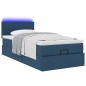 vidaXL Struttura Letto Pouf con Materasso Blu 90x190 cm in Tessuto vidaXL Struttura Letto Pouf con Materasso Blu 90x190 cm in Tessuto