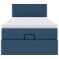 vidaXL Struttura Letto Pouf con Materasso Blu 90x190 cm in Tessuto vidaXL Struttura Letto Pouf con Materasso Blu 90x190 cm in Tessuto