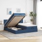 vidaXL Struttura Letto Pouf con Materassi Blu 180x200cm in Tessuto vidaXL Struttura Letto Pouf con Materassi Blu 180x200cm in Tessuto