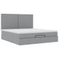 vidaXL Struttura Letto Pouf con Materasso 180x200 cm in Tessuto vidaXL Struttura Letto Pouf con Materasso 180x200 cm in Tessuto