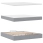 vidaXL Struttura Letto Pouf con Materasso 180x200 cm in Tessuto vidaXL Struttura Letto Pouf con Materasso 180x200 cm in Tessuto