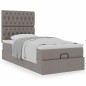 vidaXL Struttura Letto Pouf con Materasso Tortora 90x200 cm in Tessuto vidaXL Struttura Letto Pouf con Materasso Tortora 90x200 cm in Tessuto