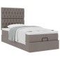 vidaXL Struttura Letto Pouf con Materasso Tortora 90x200 cm in Tessuto vidaXL Struttura Letto Pouf con Materasso Tortora 90x200 cm in Tessuto