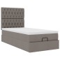 vidaXL Struttura Letto Pouf con Materasso Tortora 90x200 cm in Tessuto vidaXL Struttura Letto Pouf con Materasso Tortora 90x200 cm in Tessuto