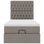 vidaXL Struttura Letto Pouf con Materasso Tortora 90x200 cm in Tessuto vidaXL Struttura Letto Pouf con Materasso Tortora 90x200 cm in Tessuto