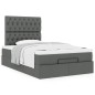 vidaXL Struttura Letto Pouf con Materasso 80x200 cm in Tessuto