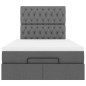 vidaXL Struttura Letto Pouf con Materasso 80x200 cm in Tessuto