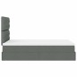 vidaXL Struttura Letto Pouf con Materasso 80x200 cm in Tessuto