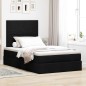 vidaXL Struttura Letto Pouf con Materasso Nero 120x190 cm in Tessuto vidaXL Struttura Letto Pouf con Materasso Nero 120x190 cm in Tessuto