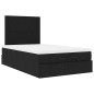 vidaXL Struttura Letto Pouf con Materasso Nero 120x190 cm in Tessuto vidaXL Struttura Letto Pouf con Materasso Nero 120x190 cm in Tessuto
