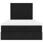 vidaXL Struttura Letto Pouf con Materasso Nero 120x190 cm in Tessuto vidaXL Struttura Letto Pouf con Materasso Nero 120x190 cm in Tessuto