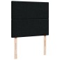 vidaXL Struttura Letto Pouf con Materasso Nero 120x190 cm in Tessuto vidaXL Struttura Letto Pouf con Materasso Nero 120x190 cm in Tessuto