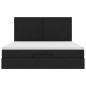 vidaXL Struttura Letto Pouf con Materasso Nero 180x200 cm in Tessuto vidaXL Struttura Letto Pouf con Materasso Nero 180x200 cm in Tessuto