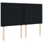 vidaXL Struttura Letto Pouf con Materasso Nero 180x200 cm in Tessuto vidaXL Struttura Letto Pouf con Materasso Nero 180x200 cm in Tessuto