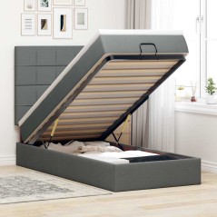 vidaXL Struttura Letto Pouf con Materasso 180x200 cm in Tessuto