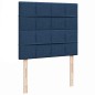 vidaXL Struttura Letto Pouf con Materasso Blu 120x190 cm in Tessuto