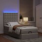 vidaXL Struttura Letto Pouf con Materasso Tortora 90x200 cm in Tessuto vidaXL Struttura Letto Pouf con Materasso Tortora 90x200 cm in Tessuto